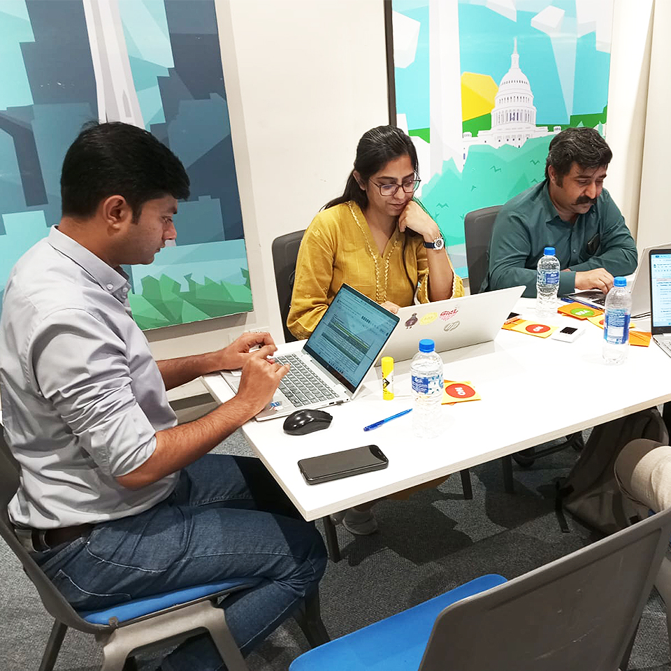 Team working together