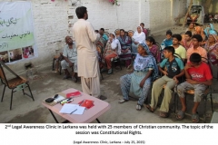 2nd Legal Awareness Clinic in Larkana